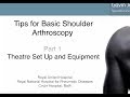 Tips for Basic Shoulder Arthroscopy Part 1-Theatre set up and equipment