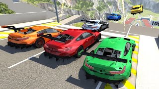 Cars vs Big Ramp Jumps – BeamNG.Drive Jumping Crashes