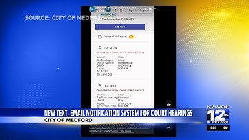 City of Medford establishes new email, text message notification system for court hearings