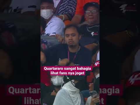 Fabio quartararo sangat senang lihat fans nya joget untuk nya haha