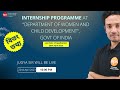 Internship programme at ministry of women  child development govt of india