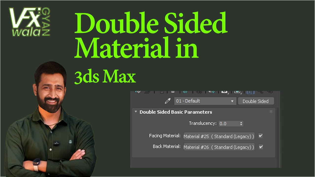 Double Sided Material in 3ds Max | Hindi Tutorial for Beginners - YouTube