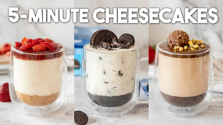 5 Easy 5-MINUTE Cheesecakes ❤️ | Easy No-Bake Desserts