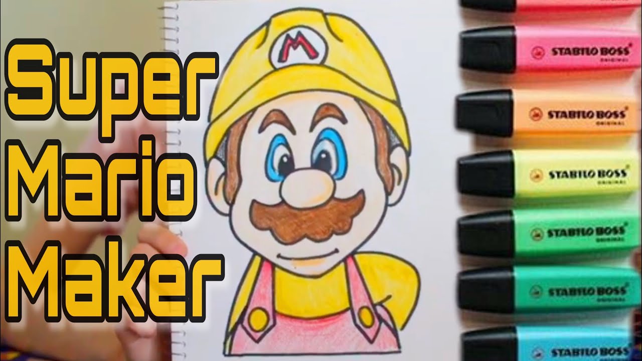 How to Draw Mario Maker Step by Step Super Mario Bros - YouTube