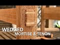 Satisfying! Making a Wedged Mortise and Tenon Joint by Hand / super simple