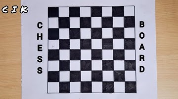How to Draw Chess Board Game On Paper / Chess Drawing Step By Step Very Easy / Chess Board Drawing