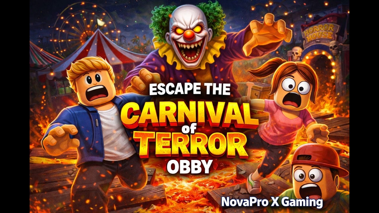 Escape The Carnival of Terror Obby!🎡🎢 🔥🎪| NovaPro X Gaming