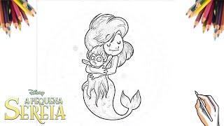 COMO DESENHAR A ARIEL E ÚRSULA CHIBI | A PEQUENA SEREIA | HOW TO DRAW ARIEL AND URSULA CHIBI