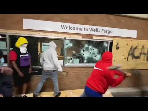 BLM break into Wells Fargo Bank