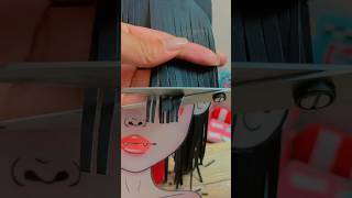 Styling Paper Doll Draculaura’s Hair 🦇🎀✨ #art #paperdolls #monsterhigh