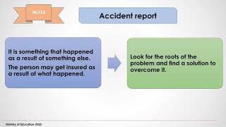 English  810  unit 7  Grade12 Writing an Accident Report