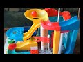 🌈Colorful Marble run FUN sliding track Non-Stop🌈 #verticallive