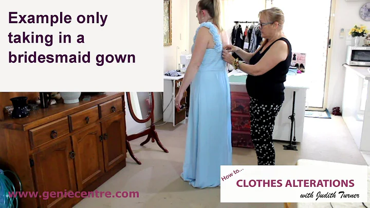 Sample video of alteration to bridesmaid gown