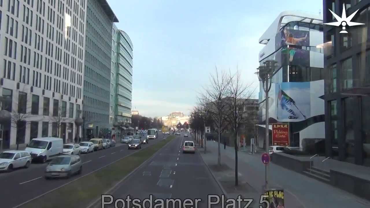 Potsdamer Straße→Potsdamer Platz→Ebertstraße→Scheidemannstraße→Platz der Republik. Berlin 2013.12.18