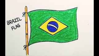 How to draw the National Flag of Brazil