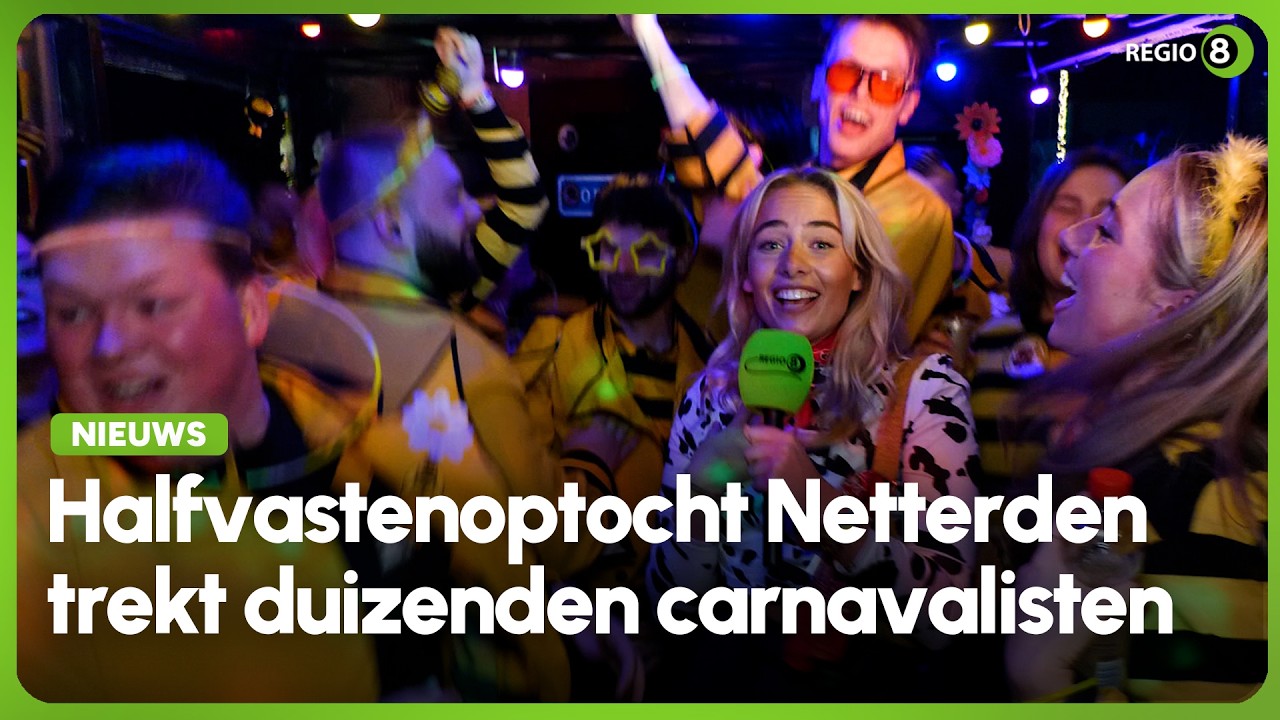 Meer dan zevenduizend carnavalsvierders genieten van verlichte Halfvastenoptocht in Netterden