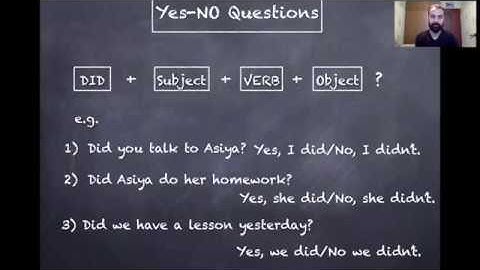 How To Make Questions in The Past Simple