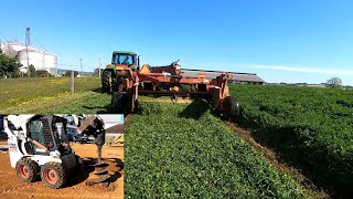 Mowing 1st Cutting Alfalfa & Digging Post Holes