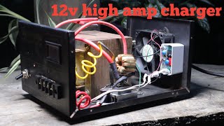 12v high amp battery charger || How to make 12V 220AMP Battery charger at home.