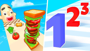 Sandwich Runner l Number Master - All Levels Gameplay Walkthrough Android, IOS - NEW UPDATE!