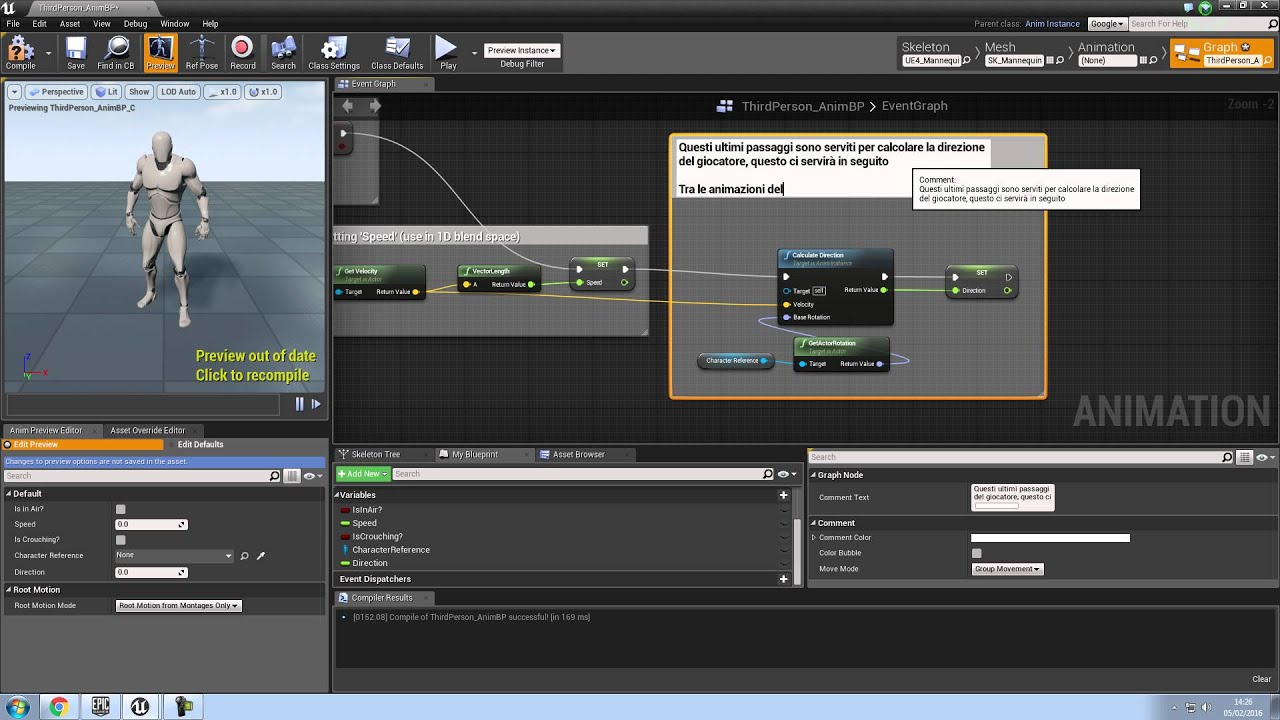 Unreal Engine 4 - Tutorial - Aggiungere animazione con blend space al ...