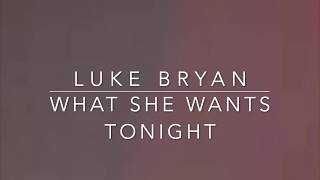 Luke Bryan - What She Wants Tonight (Lyrics) chords