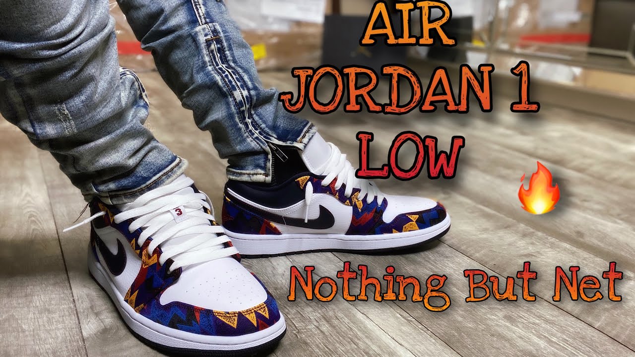 jordan 1 nothing but net on feet