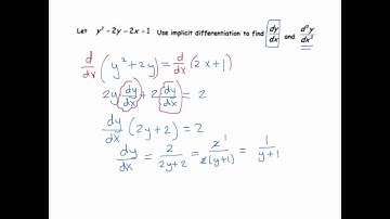 Implicit Differentiation and Second Derivatives