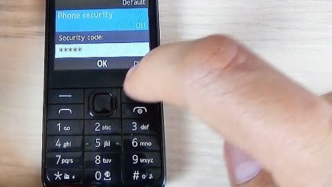 Nokia 230 - How to Set Up or Change Security Code