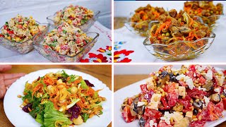 4 салата за 20 минут на новый год! Вкусные и супер быстрые рецепты!
