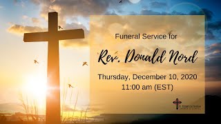Funeral - Rev. Donald Nord