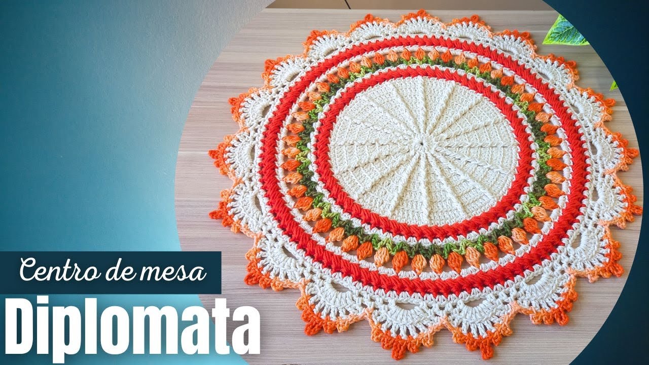 Centro de mesa Diplomata redondo em crochê