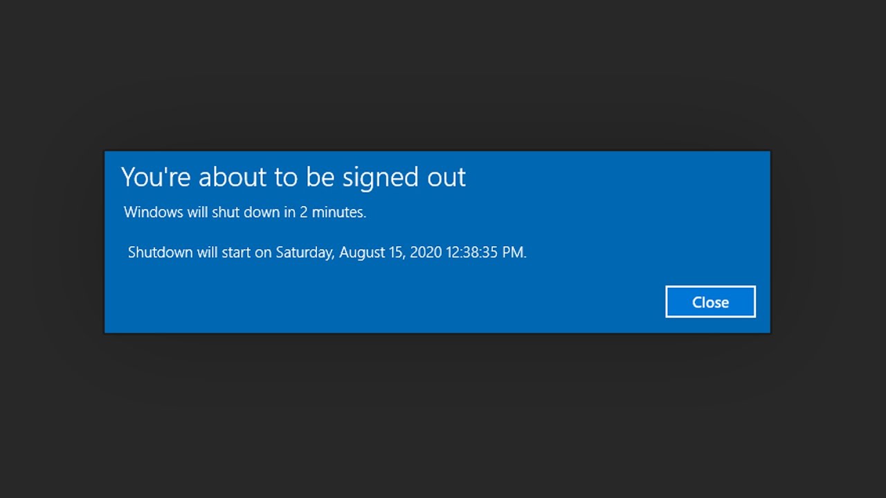 You are about to be signed out windows 10 problem Fix - YouTube