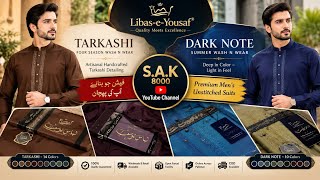 Libas-e-Yousaf New Men's Collection | TARKASHI & DARK NOTE | Premium Unstitched Suits | S.A.K 8000 screenshot 4