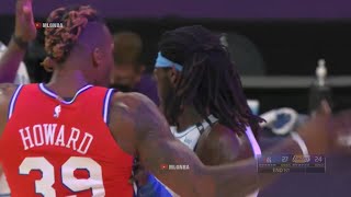 Dwight Howard just got ejected for chirping with Montrezl Harrell | Lakers vs 76ers