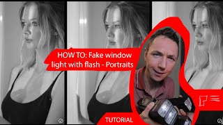 💡 How to fake daylight with flash! | Window light portraits using on camera / off camera flash