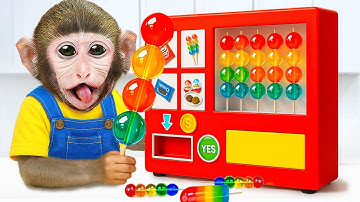 Monkey MoMo & Monkey Nana drives a tractor and the Oh No Adventure with Jelly Vending Machine