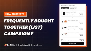 How to create a Frequently bought together (List) campaign?