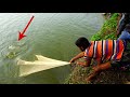 Best Net Fishing | Traditional cast net fishing in village | Fishing with a cast net (Part-162)