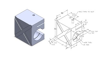 SolidWorks #15 - Tutorial CSWA Exam - Intermediate Part Modeling 8 - Mirror Feature