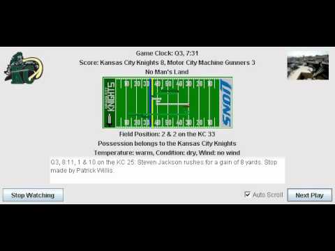 Week 9: Kansas City Knights (2-6) @ Motor City Mac...