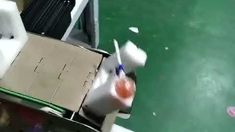 Automatic lollipop labeling machine