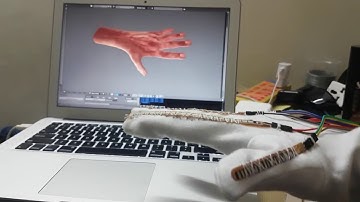 Virtual hand integrated with hand glove using Arduino and Flex Sensors