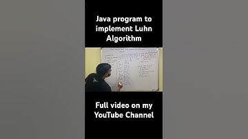 Java program to implement Luhn Algorithm #javaforbeginners #java #algorithm #coding #javatutorial