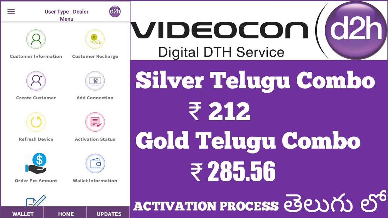 Videocon D2h Monthly Recharge Chart