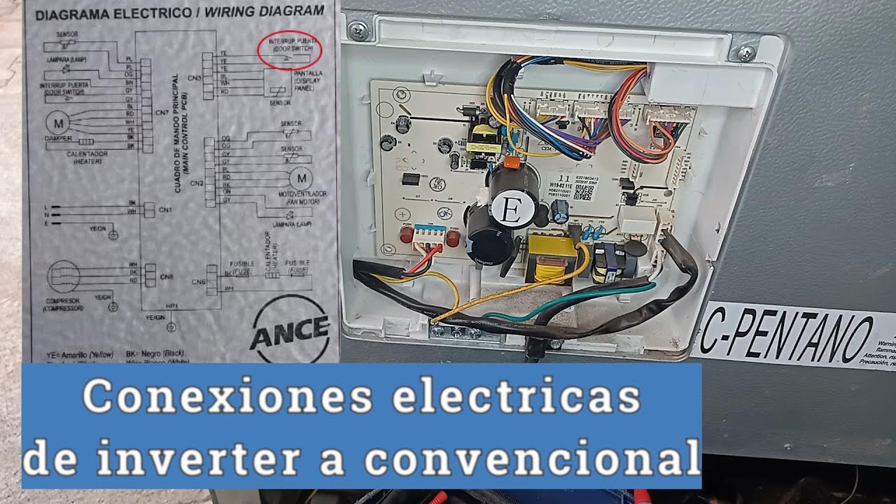 Como hacer las conexiones para refrigeradores frigidaire de inverter a convencional