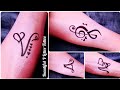 How to make Beautiful V Letter Tattoo