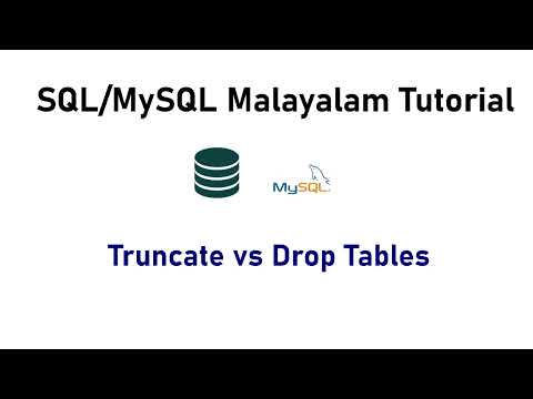 22. Truncate Table    SQL  MySQL Malayalam Tutorial