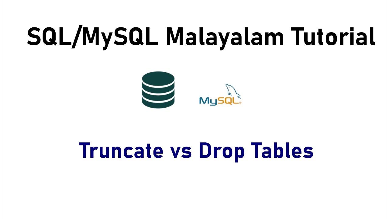 22. Truncate Table SQL MySQL Malayalam Tutorial - YouTube