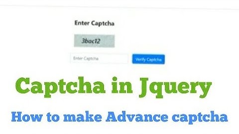 How to make a Captcha using PHP - JQUERY | Learn Advance Jquery | Learn Programming